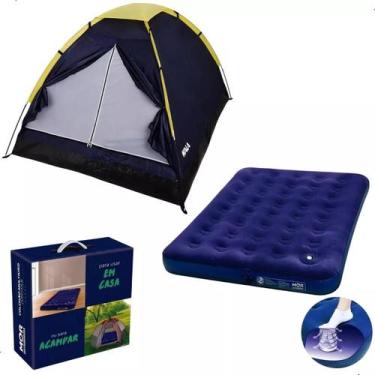Imagem de Kit Barraca Acampamento 3 Lugares Com Colchão E Inflador - Summer