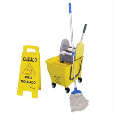 Imagem de Carrinho De Limpeza Profissional Doblô Flex 30 Litros - bralimpia