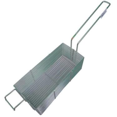 Imagem de Cesto D Fritura 24 X 11 X 8,5 Fritadeira Retangular Em Arame - Aletex