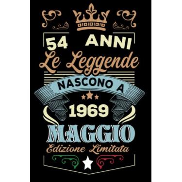 Imagem de Le leggende nascono a Maggio 1969: Taccuino - Diario| Regalo di compleanno Maggio 54 per uomini donne ragazze ragazzi Compleanno 1969 Personalizzato