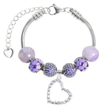 Imagem de White Birch Pulseira com pingente Pandora para o mês todo, melhores presentes de aniversário para mulheres e meninas, joias DIY, 9 inch, Pedra preciosa, Zircônia cúbica