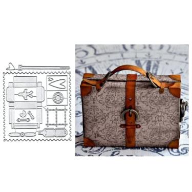 Imagem de Sacos vintage de metal, matrizes de corte, caixas vintage, cartões de papel, estênceis cortados para fazer cartões em relevo, faça você mesmo, etiquetas de livros, matrizes de papel decorativas,