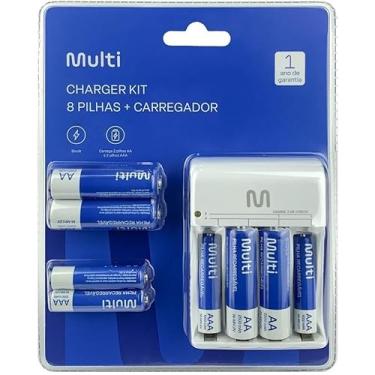 Imagem de Multi Carregador de Pilha Recarregáveis AA e AAA 8 Pilhas AA/AAA Recarregáveis Multi 1.5 Volts