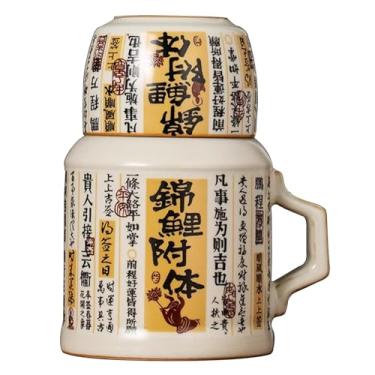 Imagem de Xícara De Chá De Cerâmica Grossa, Bule De Chá E Caneca Com Rolha De Garrafa De Cortiça, Conjunto De Bule De Chá Pequeno Para Escritório Doméstico