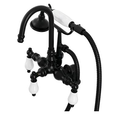 Imagem de Kingston Brass Torneira de banheira AE15T0 Aqua Vintage, preto fosco