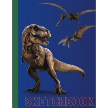 Imagem de Sketch Book for Kids: Dinosaur Notebook Blank Paper for Art, Drawing, Writing, Painting, Sketching or Doodling, 110 Pages, 8.5x11