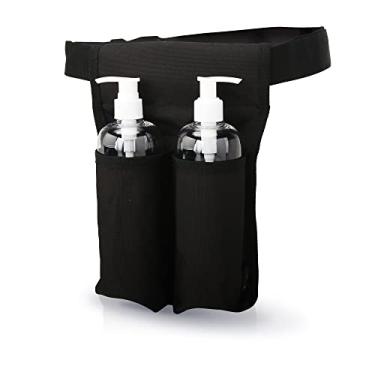 Imagem de LANLAOER Coldre de Massagem Coldre para Garrafa de Massagem Organizador de Cintura de Óleo Coldre de Loção Profissional para Massagista (Apenas Bolsa) (Duas Garrafas, Preto)
