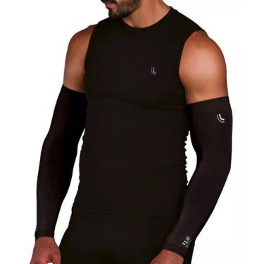 Imagem de Manguito Lupo Proteção Braço Para Sol Uv+50 - Unissex, Preto, P