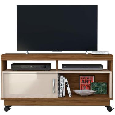 Imagem de Rack Bancada Abel 1 Porta de Correr Para Tv de 50" Polegadas - Madetec