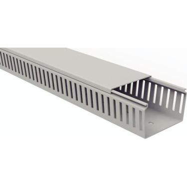 Imagem de Canaleta Para Painel Tramontina Semiaberta Cinza 80x50x2000mm Tramonti