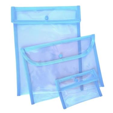 Imagem de Porta Certidão Pasta Documentos Capa Plástica Caderneta Vacinação Mini Carteirinha AZUL CLARO