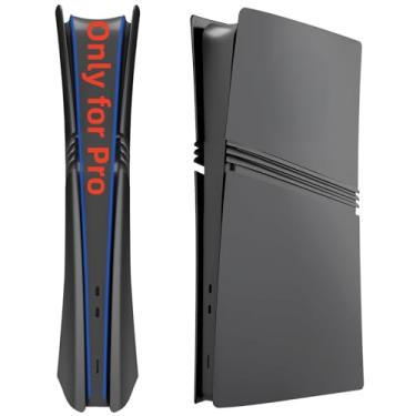 Imagem de IMOFEE Placas De Cobertura De Edição Digital Para O Novo Console Ps5 Pro, Painéis De Concha Compatíveis Com Os Novos Acessórios Do Playstation 5 Pro, Placa Frontal De Substituição Protetora (Preta)
