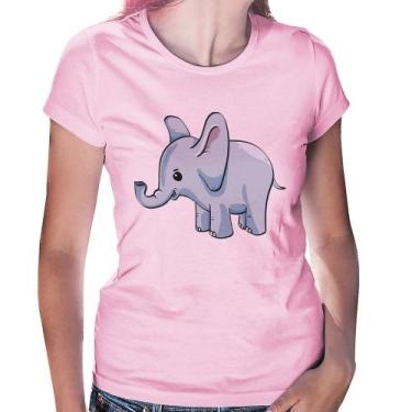 Imagem de Baby Look Elefante Bebê - Foca na Moda, Rosa bebê, P