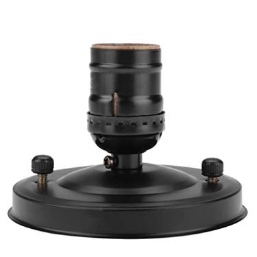 Imagem de Elegante TETIMO INDUSTRIAL VINTAGE/Base de Luz de Parede Suporte para Soquete de Parafuso de Lâmpada Pendente, Perfeita para Restaurante e Decoração da Sala de Estudo (Preto)