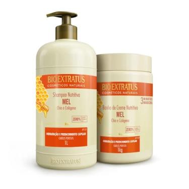Imagem de Kit Bio Mel Nutritivo Shampoo e Banho de Creme 1L/Kg