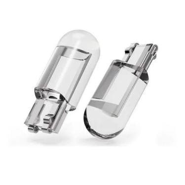 Imagem de Par de Lâmpada Pingo T10 LED COB W5W VIDRO BRANCO FRIO 6000K - Power H