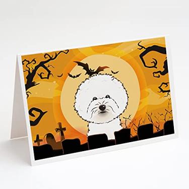 Imagem de Caroline's Treasures BB1775GCA7P Cartões de felicitações Bichon Frise e Envelopes Pacote com 8, 7 x 5, multicolorido