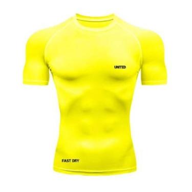 Imagem de Camisa de compressão térmica Manga Curta United Pro Proteção Solar FPS 50+ Rash Guard - vinho -Masculino