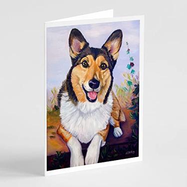 Imagem de Caroline's Treasures 7365GCA7P Cartões de espera e envelopes Pembroke Corgi Pacote com 8, 7 x 5, multicolorido