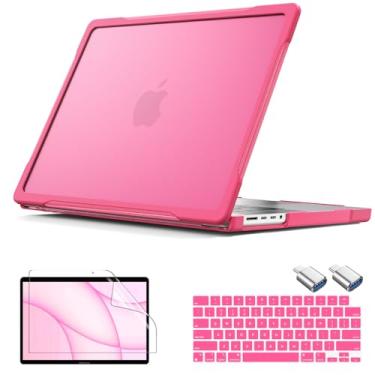 Imagem de Teryeefi Capa para MacBook Pro 14 polegadas 2025 2024-2021 M4 M3 M2 M1 Pro/Max [resistente] e [durável] e [à prova de choque] A3401 A3112 A2992 A2918 A2779 A2442 modelo com Capa de teclado + tipo C