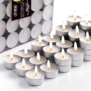 Imagem de Kit Com 200 Velas Rechaud Parafina Alumínio Decoração