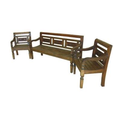 Imagem de Jogo De Bancos Carla Em Madeira De Demolição - Cód 1351