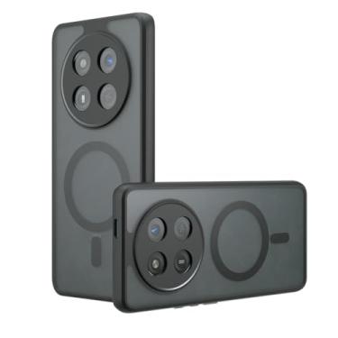 Imagem de Kukoufey Capa compatível com Honor X9c, compatível com MagSafe, compatível com Honor Magic7 Lite 5G BRP-NX1 / X60 Pro BRP-AN00 Capa de celular magnética integrada antichoque preta