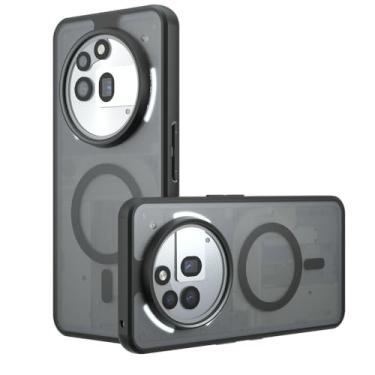 Imagem de Capa compatível com Nothing Phone 3A Pro, capa de celular magnética integrada antichoque preta