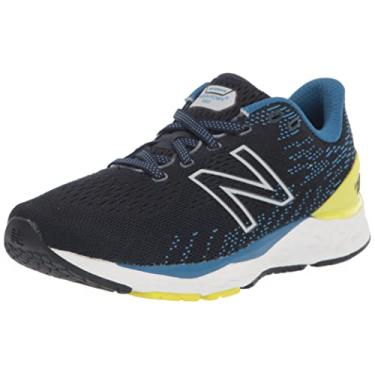 Imagem de New Balance Tênis de corrida infantil Fresh Foam 880 V11, Eclipse/azul oxigênio/amarelo enxofre