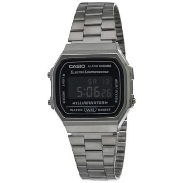 Imagem de Casio Relógio digital de aço inoxidável 4, Preto/cinza, 38.6×36.3×9.6mm, Digital