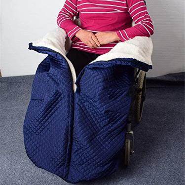 Imagem de Cobertor para cadeira de rodas com fecho de correr, com forro de caxemira e impermeável, ajuste universal para cadeiras de rodas manuais e elétricas, lavável na máquina, tamanho adulto