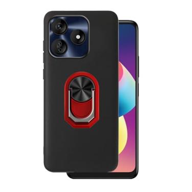 Imagem de DAMONDY Capa fina compatível com BLU G64L, suporte protetor de choque, suporte de 360 anéis, capa de telefone traseira para BLU G64L - vermelha