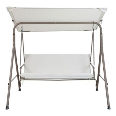 Imagem de Cadeira De Balanco 3 Lugares Taupe 153x170 Cm Suporta 220 Kg