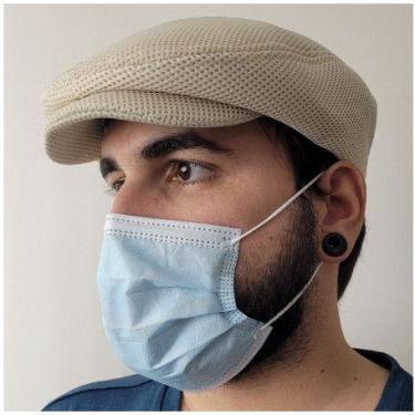 Imagem de Boné Boina Chapéu Masculina Italiana Pano Macio Com botão  Estilo Cele