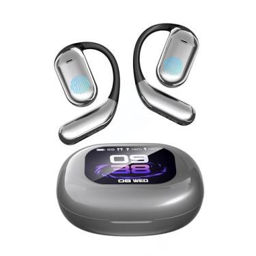 Imagem de Fones de ouvido de tradução de idiomas AI, tela LCD sensível ao toque, tradutor de idiomas em tempo real, 144 idiomas, fones de ouvido abertos, ajuste confortável, iOS e Android, ideal para viagens de