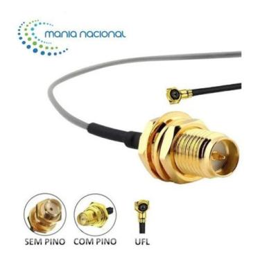 Imagem de Cabo Pigtail Ufl Ipx Mini Pci X Rp-sma Ou Rp-sma 20cm Drones - MN, SMA