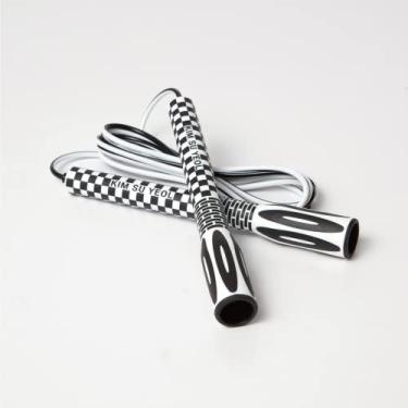 Imagem de Corda de exercício físico para homens e mulheres – Corda de pular leve ajustável, livre de emaranhados, excelente controle de linha para cardio boxe, crossfit, exercícios de treinamento para todas as