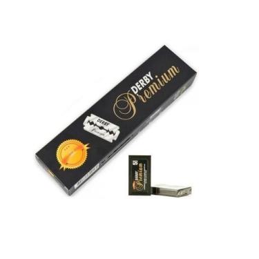 Imagem de Lâmina De Barbear Derby Premium Preta Tubo 20x5   100 Unids