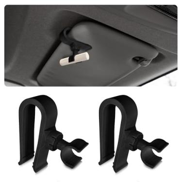 Imagem de Suporte de batom para carro para viseira solar, clipe organizador de protetor labial, armazenamento de batom para acessórios internos de carro feminino (preto)