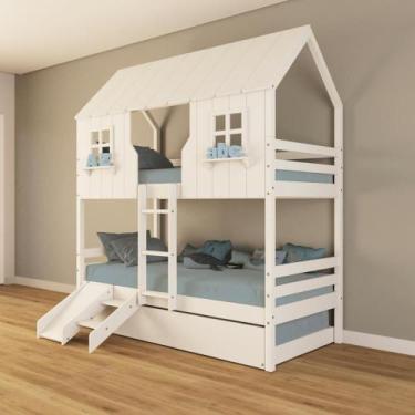 Imagem de Treliche Casinha Encantada com Kit Escada/ Escorregador Madeira Maciça