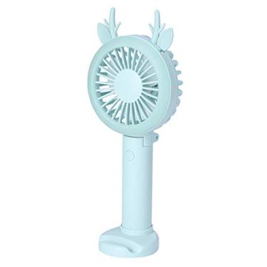 Imagem de Mini fã Portátil Portátil Com Carregamento USB, Forte Energia Eólica e Grade Segura, Compacta para Viagens, Escritório, Sala (Fresco e verde (pulseira diagonal + tripla))