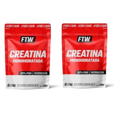 Imagem de Kit 2x unid de 500g Creatina 100% Monohidratada Refil - Ftw - Fitoway,