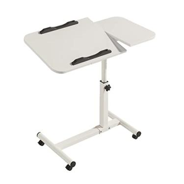 Imagem de Mesa de cama para laptop, mesa de cabeceira com 2 mesas inclinadas, suporte de impressora para escritório, hospital, casa, 3 cores