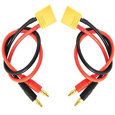 Imagem de 2Pack ShareGoo XT90 Male Adapter to 4.0mm Bullet Banana Plug Connector with 12AWG 30CM Silicone Cable Wire for RC Car Boat Drone Lipo Battery Charger RC FPV Car