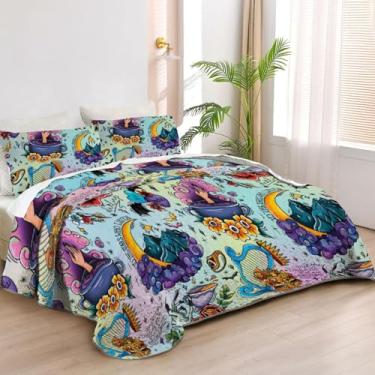 Imagem de Allenjoy Jogo de cama solteiro de conto de fadas de guerra Magic and Love, tecido lavável com 1 fronha SC00015-007