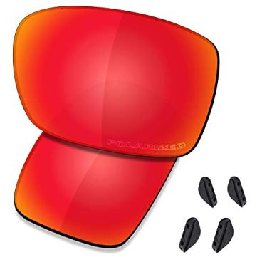 Imagem de SAUCER Lentes de substituição premium para óculos de sol Oakley Turbine OO9263 de alta definição – Vermelho fogo polarizado