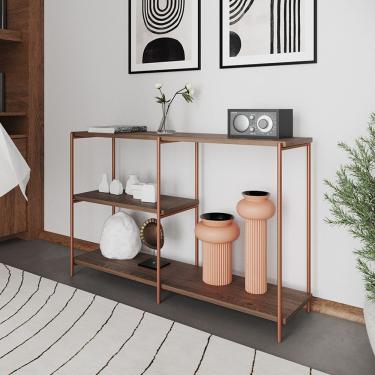 Imagem de Aparador Industrial Artesania Cobre E Imbuia 120cm - Cor: Preto