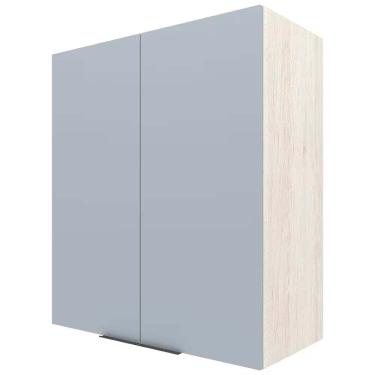 Imagem de Armário Aéreo Bartira Cristal Mdp 15mm Com 2 Portas E 2 Prat Freixo-azul Wood