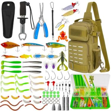 Imagem de THKFISH Kit De Ferramentas Pesca Com 79 Peças, Mochila Caixas Equipamentos, Alicates, Isca, Equipamento Para Inclui Removedor Anzol, Iscas E Pinça Lábios