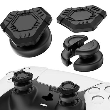 Imagem de PlayRealm Extensor De Joystick Anti-Queda E Capa Silicone Para Controle Ps5 Ps4 (Preto Ufo)